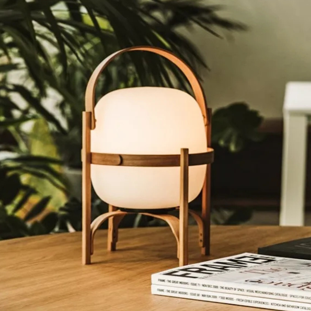 LumiNest Holz-Tischlampe