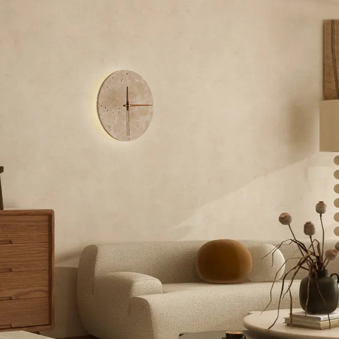 LumiStone Wanduhr mit Licht