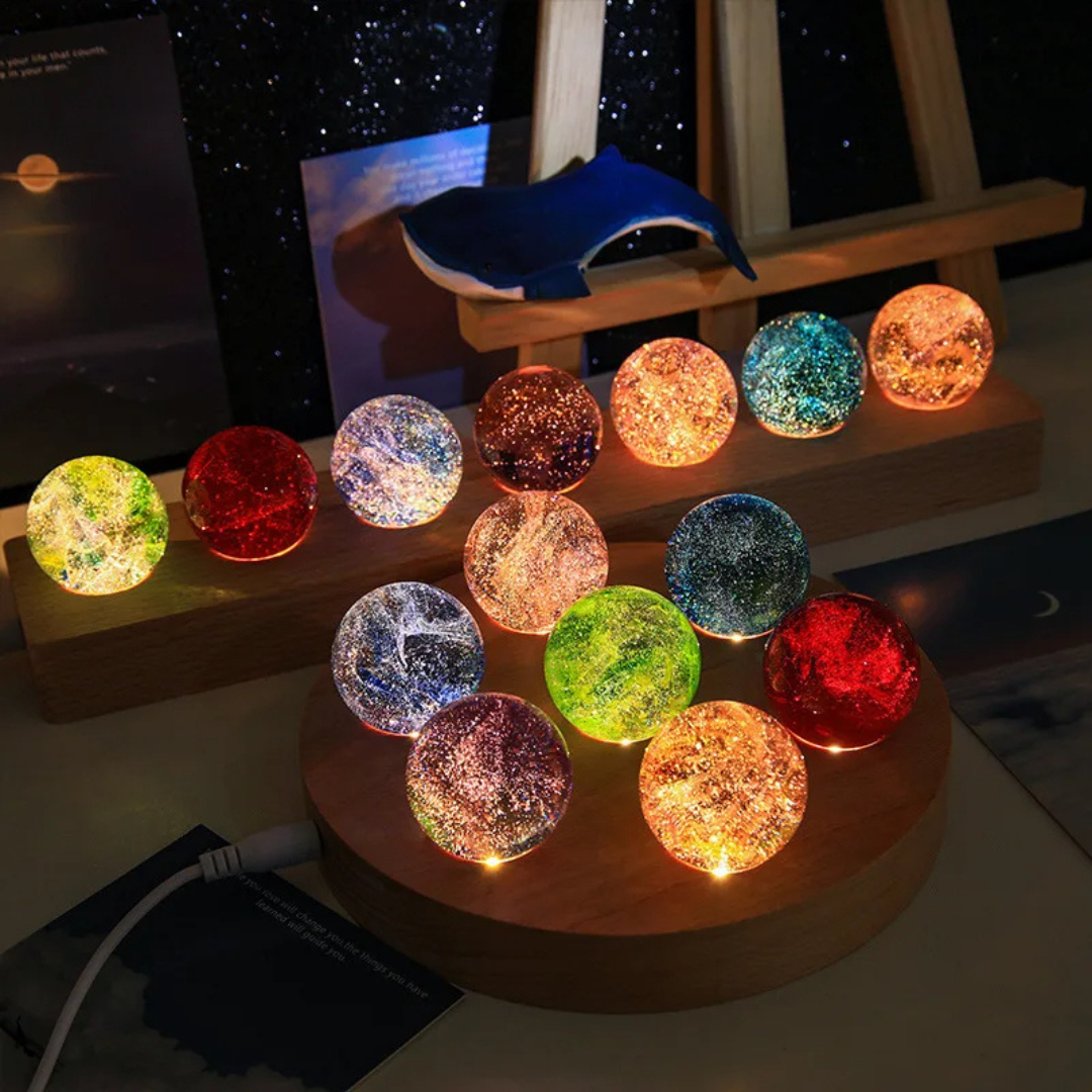 KosmosGlanz Kristalllampe