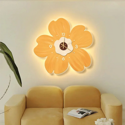 LumeBlüte Beleuchtete Wanduhr