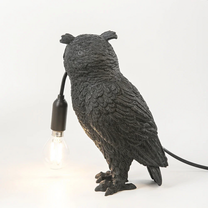 LumiNoir Eulen-Tischlampe