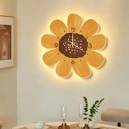 LumeBlüte Beleuchtete Wanduhr