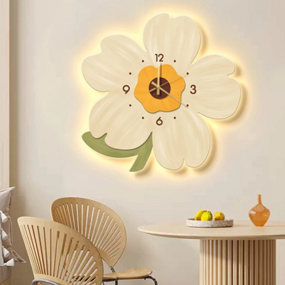 LumeBlüte Beleuchtete Wanduhr
