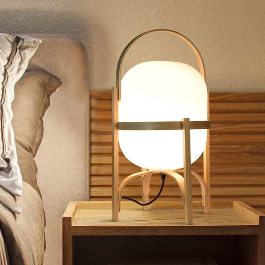 LumiNest Holz-Tischlampe