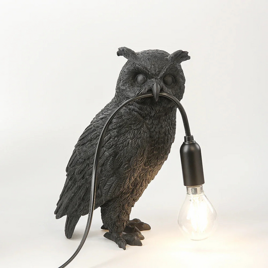 LumiNoir Eulen-Tischlampe