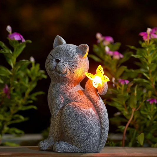 LumiPaws Solarkatze mit Licht