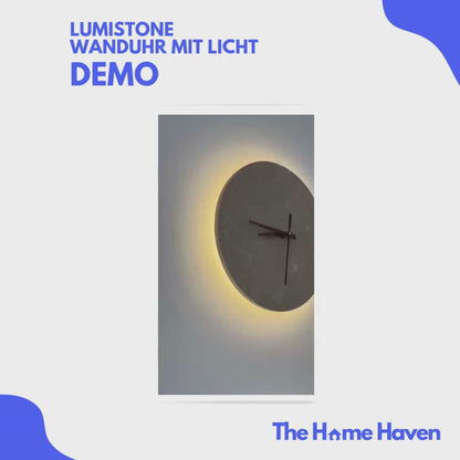 LumiStone Wanduhr mit Licht